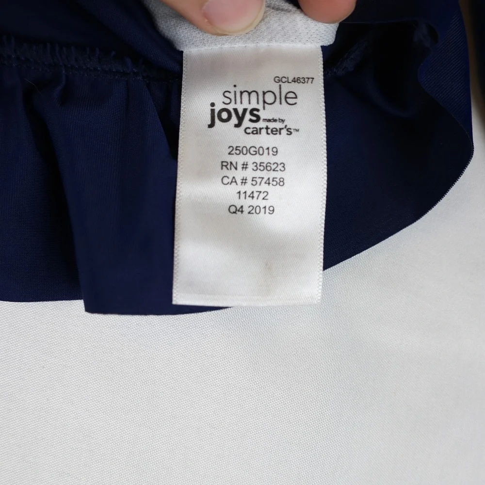 Simple Joys by Carter's Mermaid Shirt Toddler Girls 3T Navy Long Sleeve Swim Top